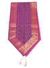 Purple Table Runner Indian Banarasi Silk Brocade Paisley Dining Decor Gift Cloth