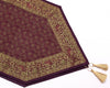 Purple Table Runner Dining Decor Indian Banarasi Silk Brocade Paisley Home Cloth