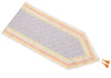 White Table Runner Indian Banarasi Silk Brocade Paisley Dining Decor Gift Cloth
