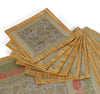13 PC Table Runner Dining Gray Cream Indian Banarasi Silk Brocade Paisley Cloth