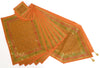 13P Table Runner Mustard Indian Banarasi Silk Brocade Paisley Dining Decor Cloth