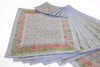 13 PC Light Gray Table Runner Indian Banarasi Silk Brocade Paisley Dining Cloth