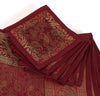 13PC Maroon Table Runner Dining Decor Banarasi Silk Brocade Paisley Indian Cloth
