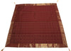 48 Sq  Dining Table Top Cover Indian Banarasi Silk Woven Paisley Cloth Maroon
