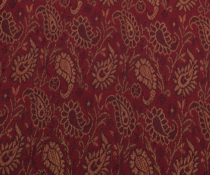 48 Sq  Dining Table Top Cover Indian Banarasi Silk Woven Paisley Cloth Maroon